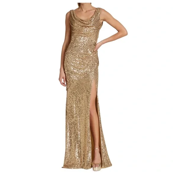 green emerald velvet dress Pamella Roland Pink Feather Sequin Gown Dress Sz Xs main image 0